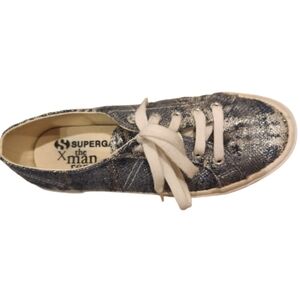 Superga x Man Repeller Sneakers | Blue Silver Street Style | EU 37